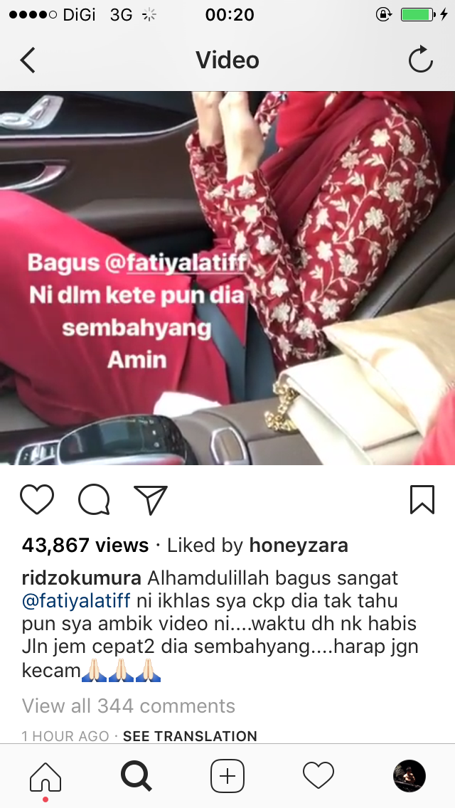 Solat Ketika Kereta Sedang Bergerak: "Itu Urusan Saya Dengan Allah" - Fathia Latiff