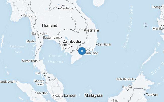 Peta Ho Chi Minh City.