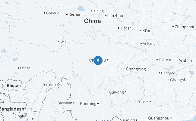 Peta Sichuan.