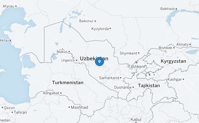 Peta Uzbekistan.
