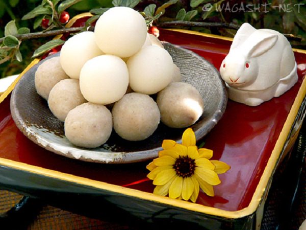 In Japan, they tend to decorate rice cakes with a rabbit.