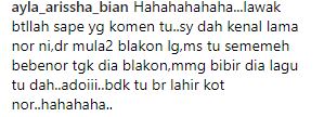 Instagram @khiriah17 Antara komen pengikut IG.