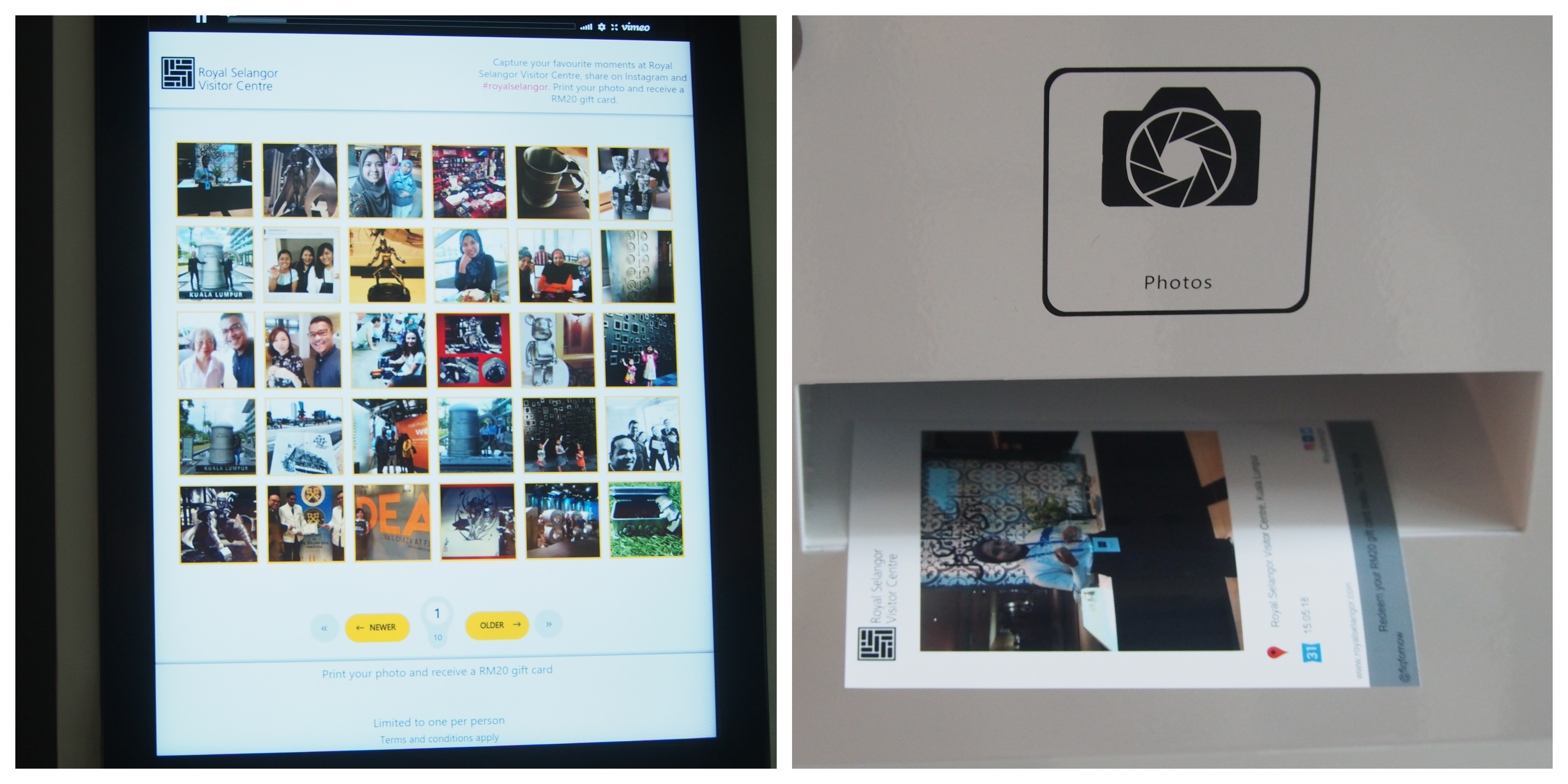 Print your uploaded picture for free with this machine!