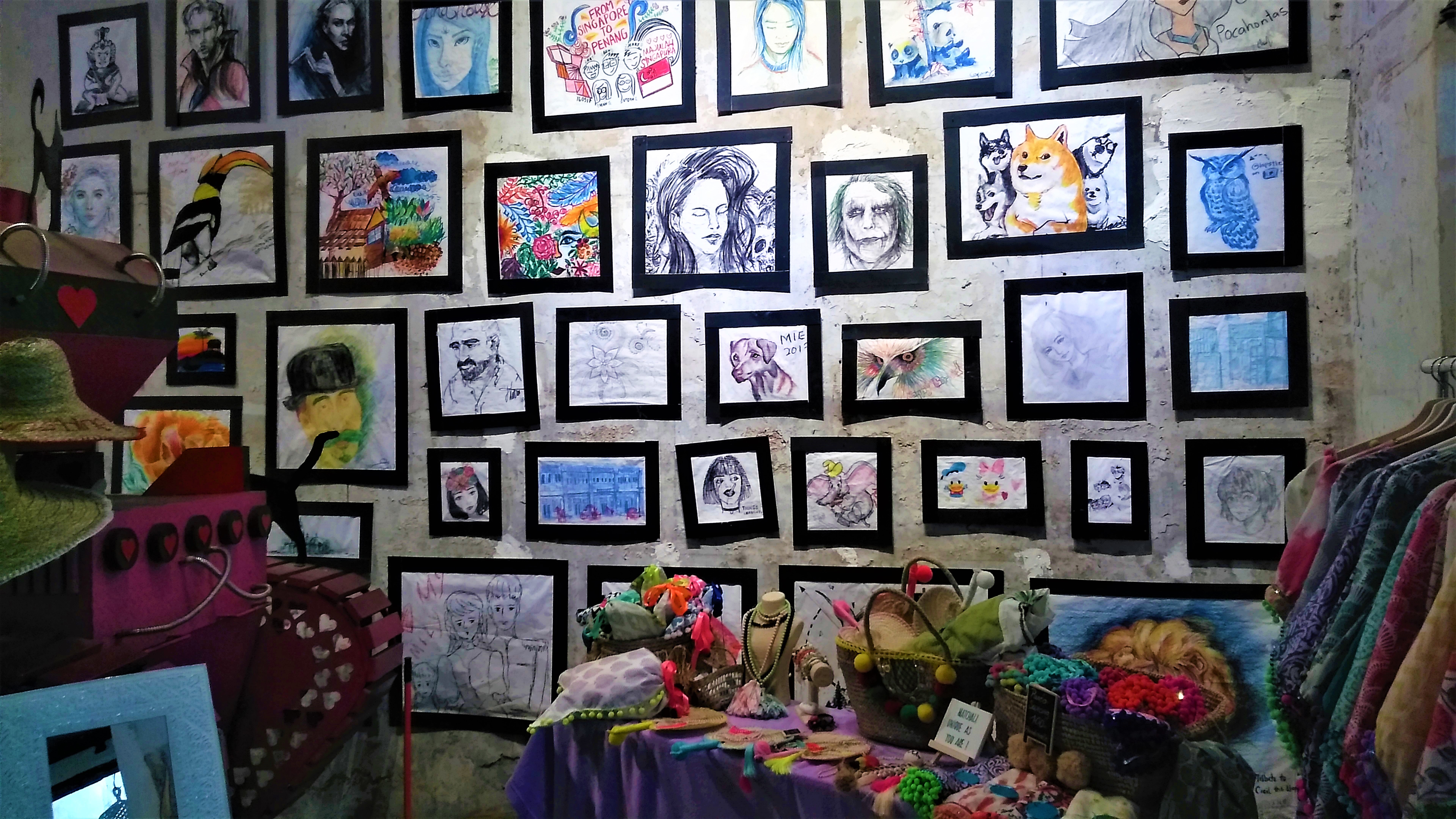 Rojak Daily/Yukeshwaran Devadas Walls blanketed by creative drawings.